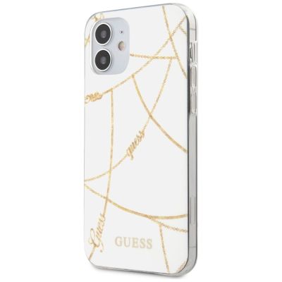 2. Guess GUHCP12SPCUCHWH iPhone 12 mini 5.4" white/white hardcase Gold Chain Collection