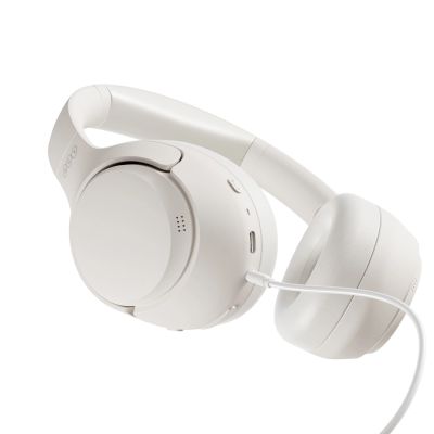 5. QCY H3 Over-Ear Headphones with ANC Bluetooth 5.4 Hi-Res Audio - White