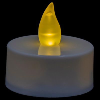 10. SET OF 4 TEA LIGHT LED TIMER CANDLES WHITE
