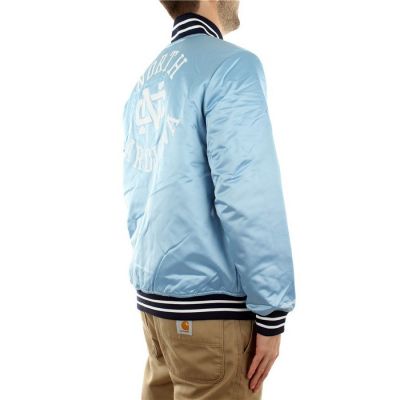 4. Mitchell & Ness NCAA Heavyweight Satin Jacket University Of North Carolina OJBF3413-UNCYYPPPLTBL