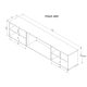 5. POLO TV cabinet 180x33x39 white + black fireplace