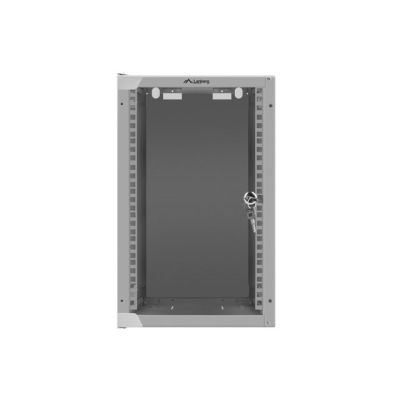 6. Lanberg WF10-2309-10S Rack Cabinet (9U; 462mm / 280mm / 310mm; Wall-Hung; Glass; 10"; Gray)