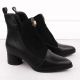 7. D&amp;A S.Barski Premium Collection W OLI232A black high-heeled ankle boots