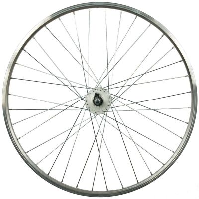7. 28 INCH FRONT WHEEL WITH SHIMANO HUB SILVER RIM