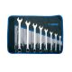 UNIOR Long combination wrench set 8–22, case