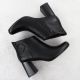 14. Elegant black leather ankle boots with a block heel, Jezzi OLI21-2