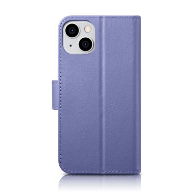 2. iCarer Wallet Case 2in1 Cover iPhone 14 Plus Anti-RFID Leather Flip Case Light Purple (WMI14220727-LP)