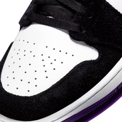 7. Air Jordan 1 Mid SE Varsity Purple Basketball Shoes - 852542-105