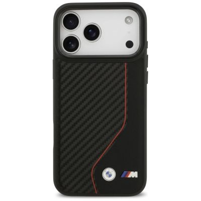 3. BMW M Carbon Line & Logo MagSafe Case for iPhone 17 Pro Max - Red
