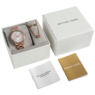 8. Michael Kors Lauryn Women's Watch + Jewelry MK4850SET + BOX