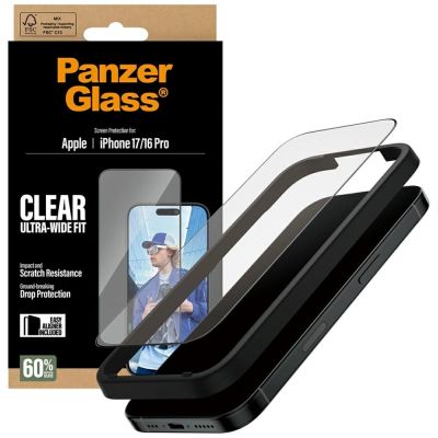 4. PanzerGlass Ultra-Wide Fit EasyAligner Tempered Glass for iPhone 17 / 16 Pro