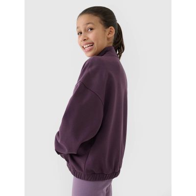 2. Girls' sweatshirt without zipper, without hood 4F 4FJRSS25TSWSF2058-50S