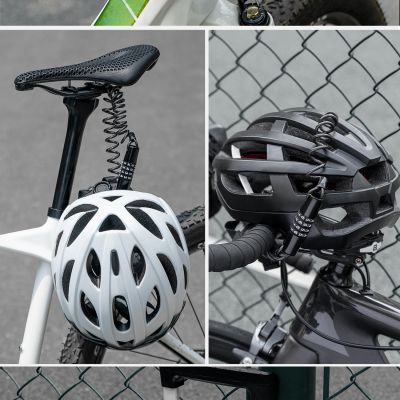 7. Wozinsky WBN-01R bicycle lock for a bicycle helmet, waterproof, 4-digit combination - black