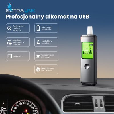 7. Extralink Alkologic PO-01 Semiconductor Breathalyzer