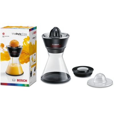 3. BOSCH MCP72GPB citrus juicer (40W; 1l; black, transparent)