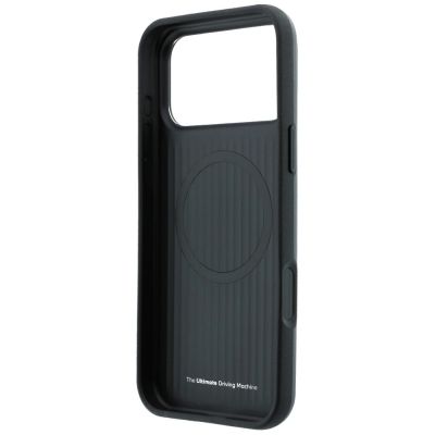 7. BMW M Blue Perfo Metal Logo MagSafe Case for iPhone 18 Pro / 17 Pro - Gray
