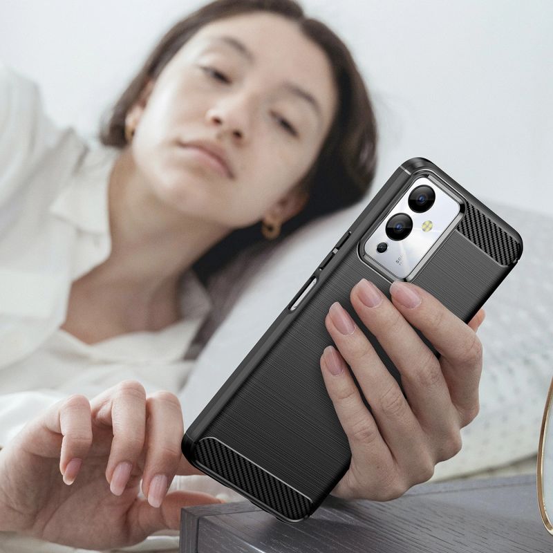 7. Carbon Case case for Infinix Note 12i flexible silicone carbon cover black