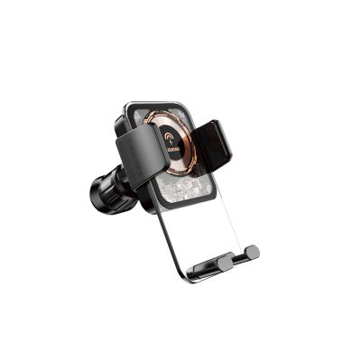 8. Dudao F19 clamp car holder with 15W inductive charger - black