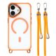 iPhone 17 Case with Adjustable Crossbody Lanyard and MagSafe Compatible Camera Frame as a Stand - Orange