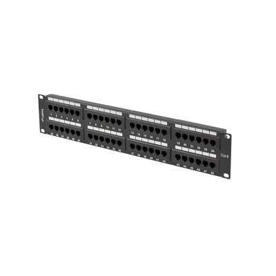 2. LANBERG PATCH PANEL 48 PORT 2U CAT.6 BLACK PPU6-2048-B