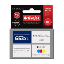 Activejet AH-653CRX Ink Cartridge (replaces HP 653XL 3YM74AE; Premium; 320 pages; 18 ml, Color)