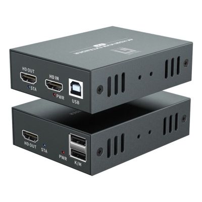 5. LevelOne HVE-8111 AV Extender AV Transmitter and Receiver Black