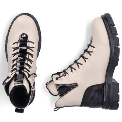 5. Women's insulated beige worker boots Rieker Z9152-60