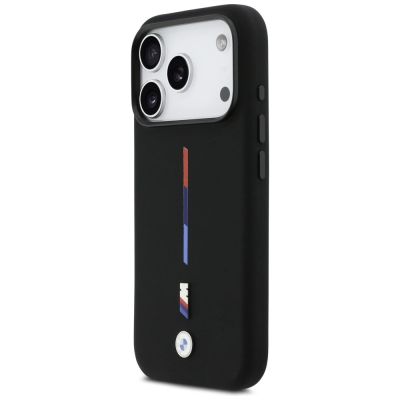 2. BMW M Silicon Tricolor Line MagSafe Case for iPhone 17 Pro - Black