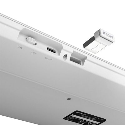 7. Sharkoon OfficePal K30W wh keyboard Home/Office USB QWERTZ German White