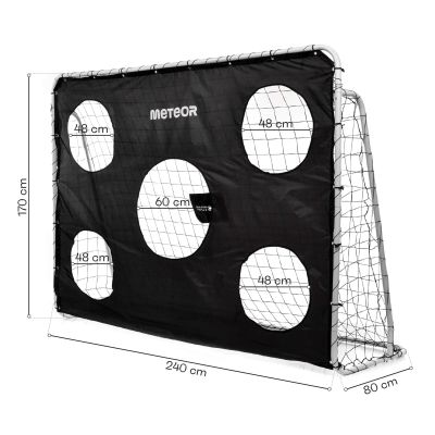 9. Meteor soccer goal with target mat 240x170x80 cm 16931