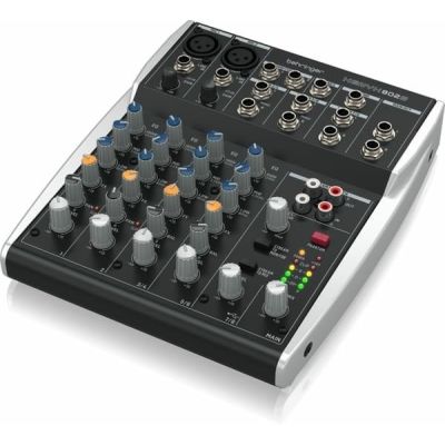 5. Behringer 802S - 8-channel compact analog mixer with USB interface designed specifically for podcasting, streaming and home recording
