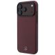 2. Mercedes Leather Semi Wrap Iconic Line MagSafe case for iPhone 18 Pro Max / 17 Pro Max - burgundy
