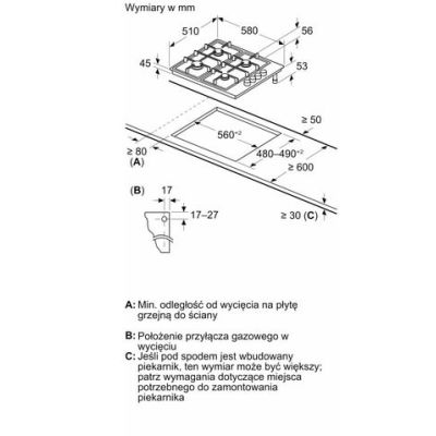 5. BOSCH PBP6B5K80 gas hob