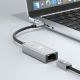 3. Wozinsky WAU-45C Ethernet Network Adapter LAN Gigabit RJ45 1000 Mb/s USB-C - Gray