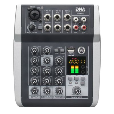 DNA QMX502 5 Channel Blue Analog Audio Mixer
