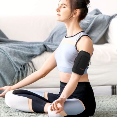 7. Tech-Protect M6 Universal Sport Armband - Black and Orange