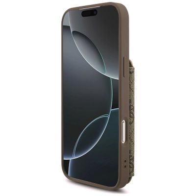 4. Guess 4G Cardslots & Magnetic Closure Crossbody Case for iPhone 18 Pro / 17 Pro – brown