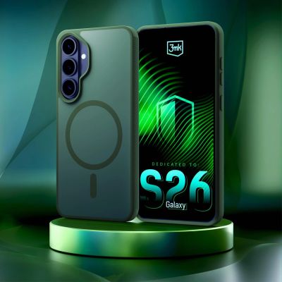 4. 3mk Smoke MagCase for Samsung Galaxy S26+ - green
