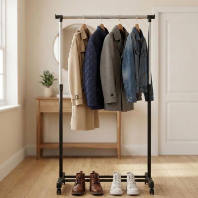 12. CLOTHES HANGER 80x43x90-160 CM SINGLE EXCELLENT HOUSEWARE