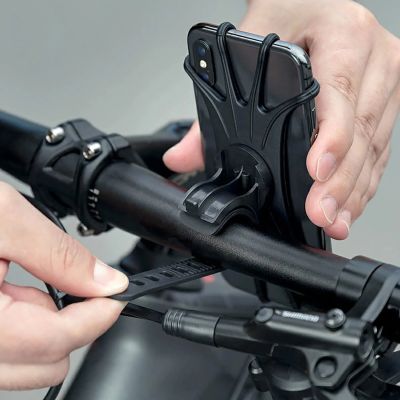 7. Rockbros LF436 Handlebar Clamp Phone Holder – Black