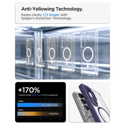 8. Spigen Ultra Hybrid Mag MagSafe Case for Samsung Galaxy S26 Ultra - Clear Navy Blue