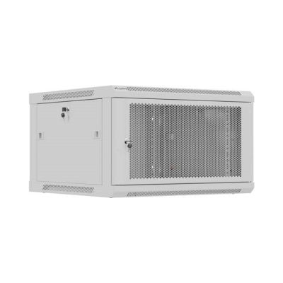 LANBERG WALL-HUNG RACK CABINET 19" 6U 600X600 GRAY PERFORATED DOOR (FLAT PACK)