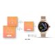 16. VELTORI VT340-1 Women's Smartwatch Gold Bracelet + Pink Silicone Strap