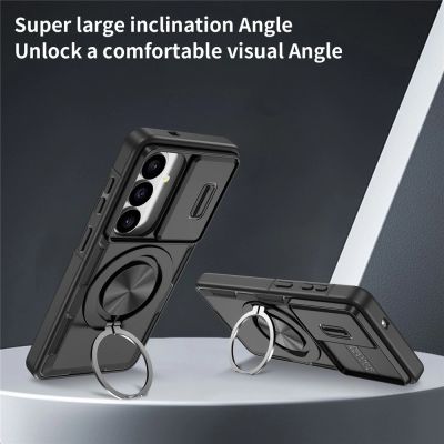 5. Samsung Galaxy S26 Case with Sliding Camera Cover and Swivel Stand Compatible with MagSafe - Black