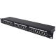 INTELLINET 24-Port Cat6a Patchpanel FTP 1HE black