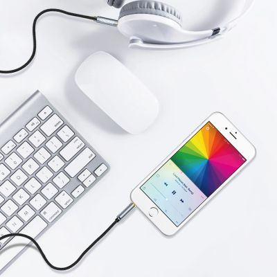 5. Choetech AUX002 cable mini jack 3.5mm (male) / mini jack 3.5mm (male) 1.2m - black