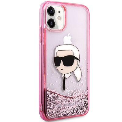5. Karl Lagerfeld Glitter Karl Head iPhone 11/XR Case - Pink