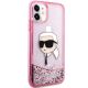 5. Karl Lagerfeld Glitter Karl Head iPhone 11/XR Case - Pink