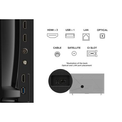 11. TCL 55V6C DLED 55'' 4K Ultra HD Google TV Dolby Atmos DVB-T2 Metallic TV