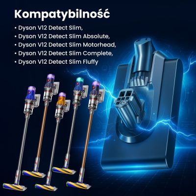 8. Extralink | Filter + battery replacement, battery for Dyson V12 vacuum cleaner | 25.2V 2500mAh